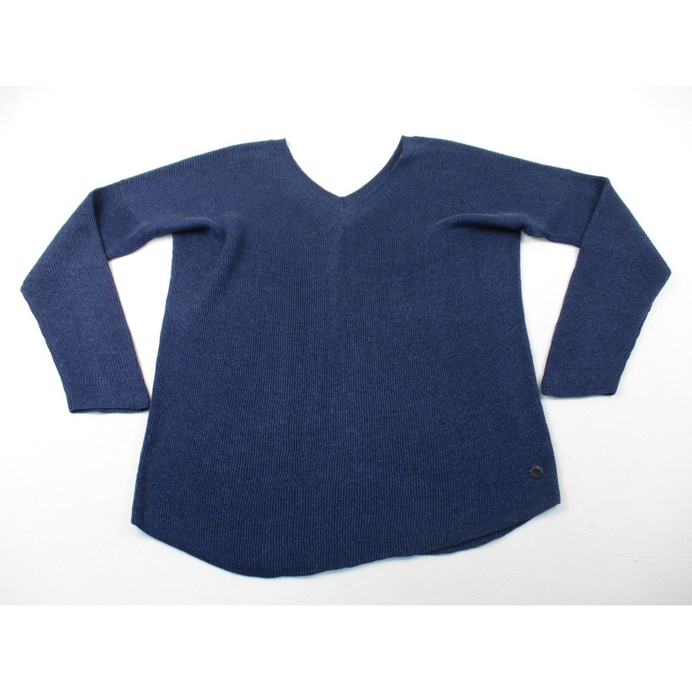 Loro Piana Womens Blue Silk Linen Blend Cook Sweater Size 44 Italy V Neck